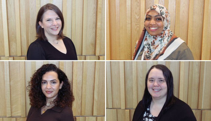 Four new team members have joined Research and Innovation. Sylvia Denton, Ola Ahmed, Shahad Amoor and Jessica Hobbs